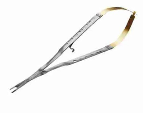 17.75cm Micro Needle Holder Thumlok® Carbide Round Handle Straight Micro Tips