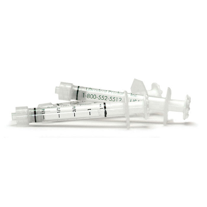 Ultradent™ 1.2 mL Clear Plastic Empty Syringes